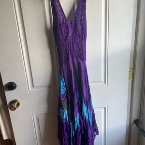 Elegant Purple and Blue Women's sundress sz sm